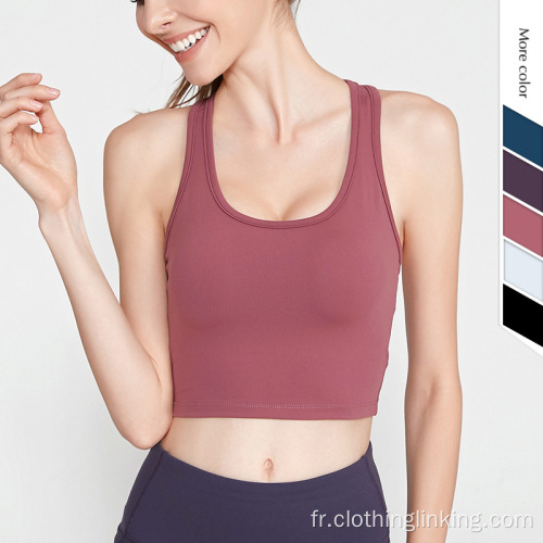 Soutien-gorge de yoga extensible à impact élevé de taille UE / US